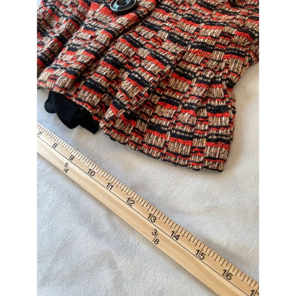 Anthropologie Elevenses Short Sleeve Button Blazer Bow Belted Y2K Cottagecore - Picture 6 of 16